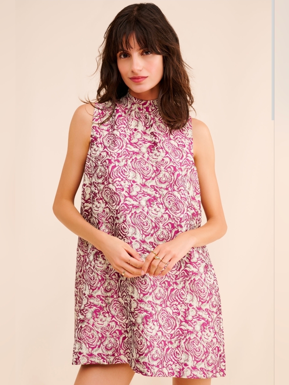 Sunday in Brooklyn Brocade Mini Shift Dress